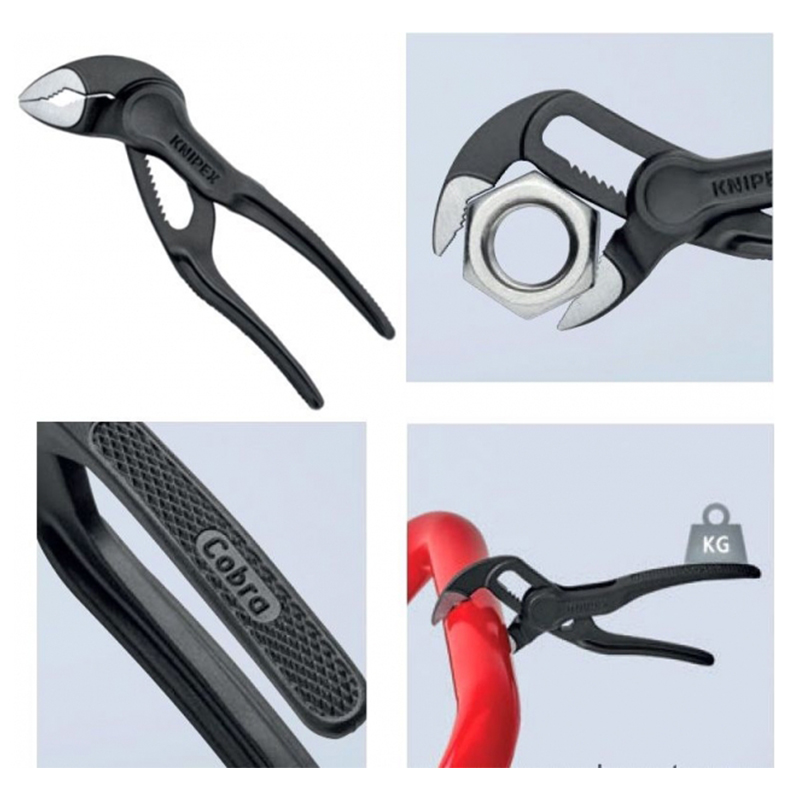 Alicates Para Bomba De Agua Knipex Cobra 12 Pulgadas - Herramienta Profesional De 300 Mm, Ajuste Rápido